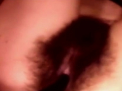 Very Hairy Pussy Toyed on Cam BVR
